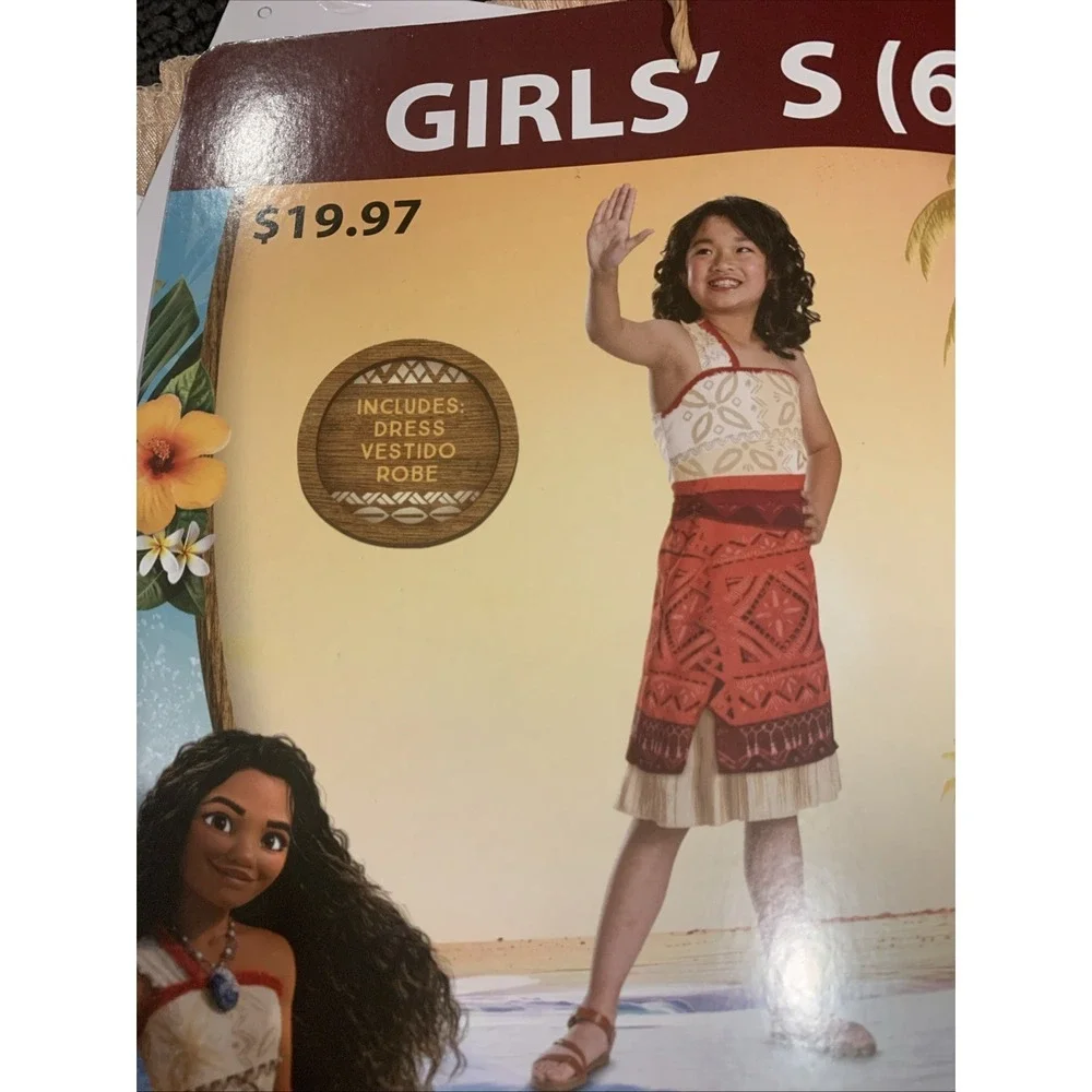 NEW Disney Moana 2 Classic Adventure Girl Halloween Costume‎ Size: S (6/6X) - Picture 2 of 12